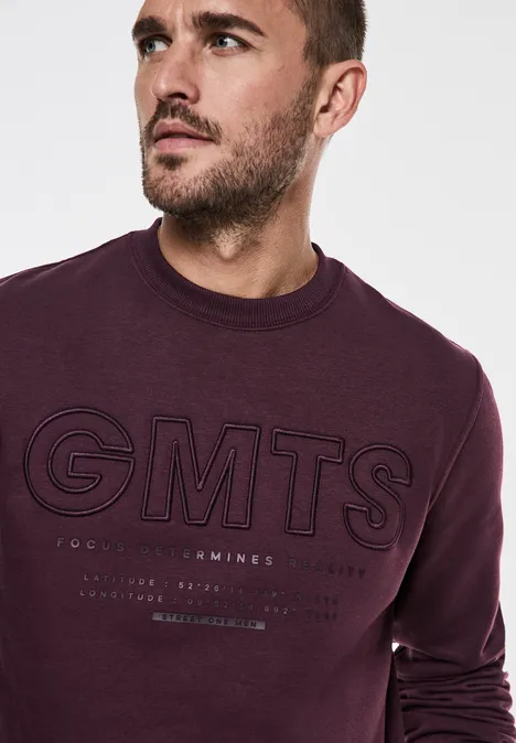 Sweatshirt met wording ink red