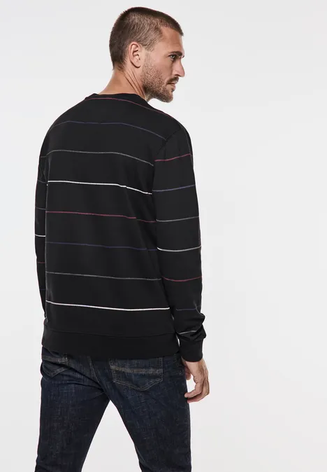 Sweatshirt met strepen Black