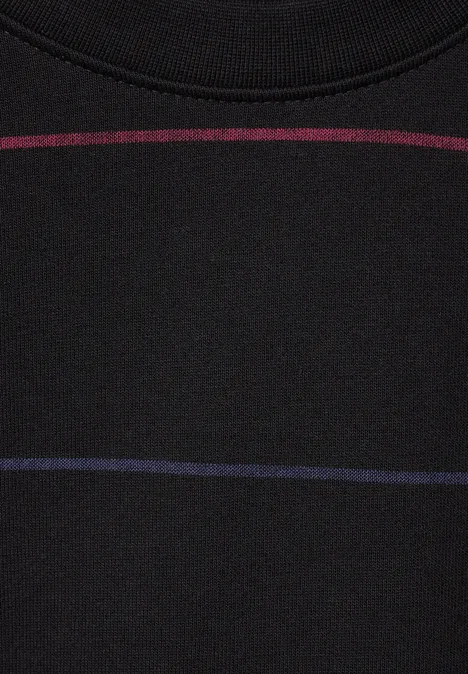 Sweatshirt met strepen Black