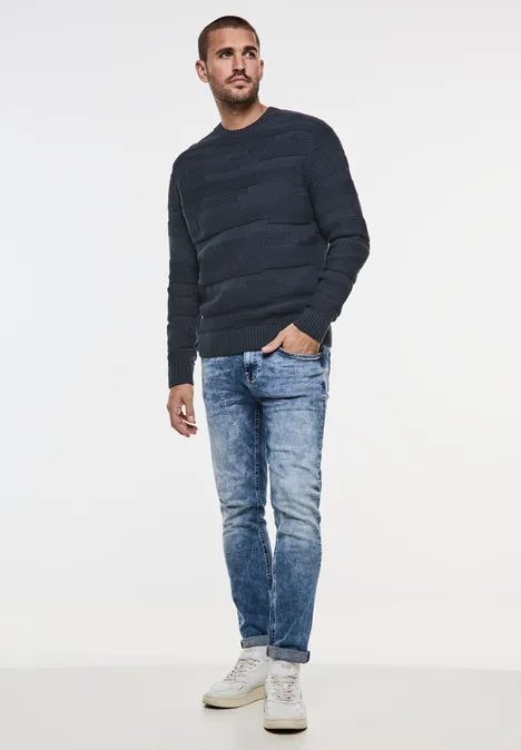 Pull-over à motif dark dust blue