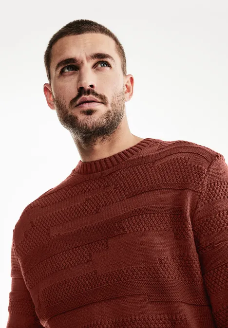 Pull-over à motif rusty red
