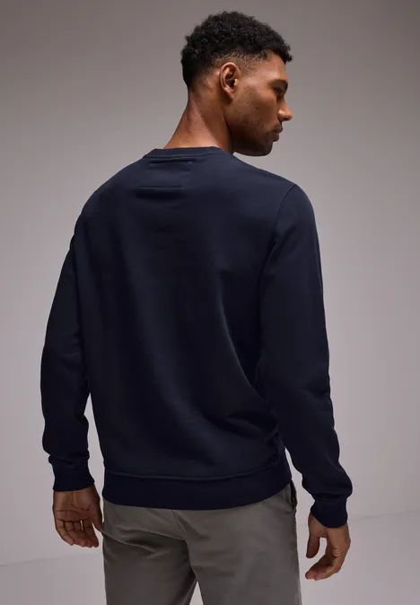 Sweat-shirt avec imprimé sur la poitrine eclipse blue