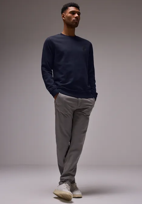 Sweat-shirt avec imprimé sur la poitrine eclipse blue