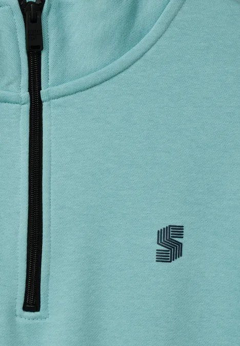 Sweat-shirt troyer aurora turquoise