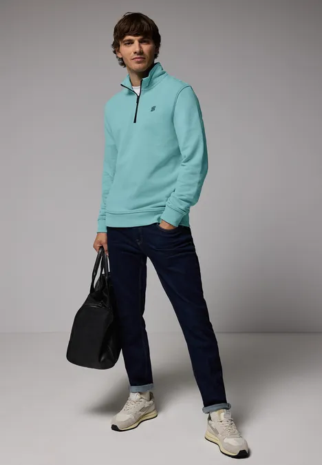 Sweat-shirt troyer aurora turquoise