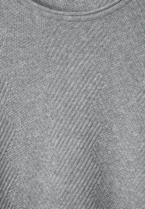 Pull-over avec structure en tricot cloud grey melange