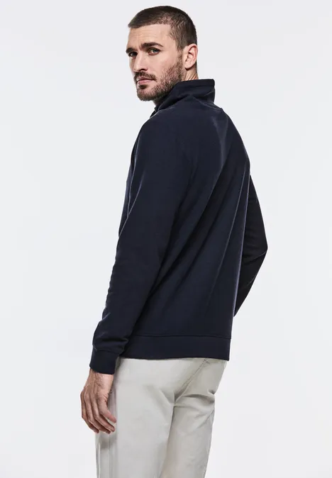 Lichte sjaalkraag van sweat dark maritime blue