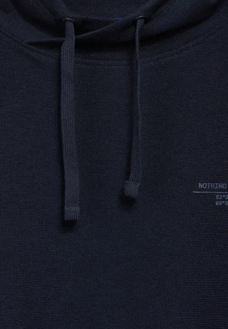 Lichte sjaalkraag van sweat dark maritime blue