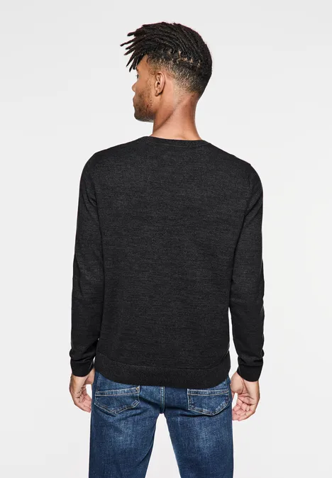Feinstrickpullover anthra grey melange