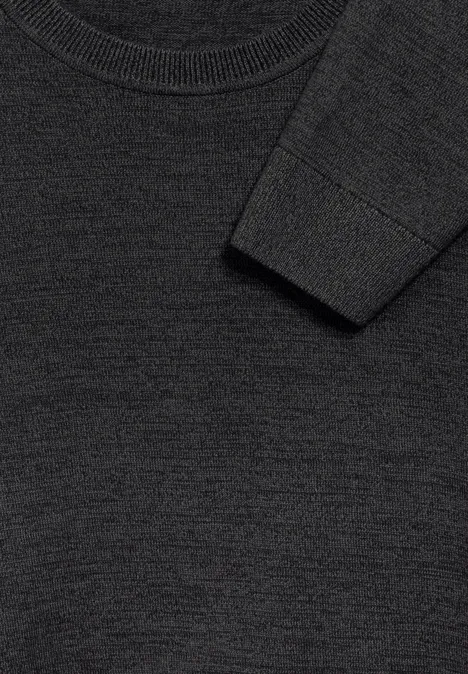Feinstrickpullover anthra grey melange