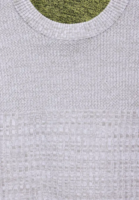 Pull structuré frost grey melange