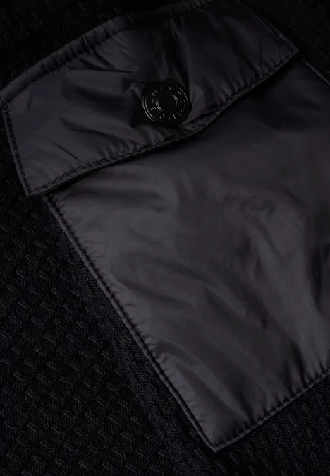 Pull mélange de matières Black