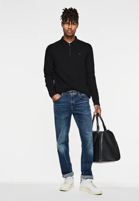 Ottoman-Pullover Black