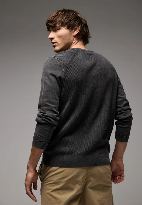 Pull à l'aspect délavé Black