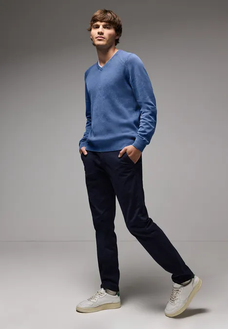 Pull à l'aspect délavé casual blue
