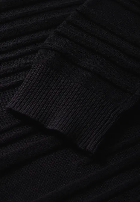 Pull à rayures structurées Black