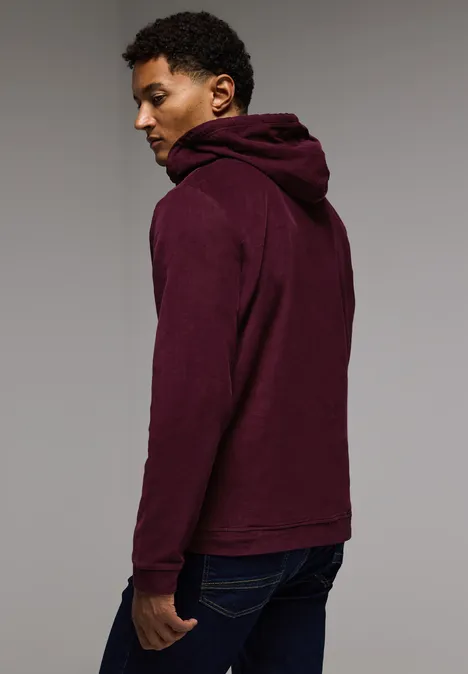 Hoodie en velours côtelé crimson red