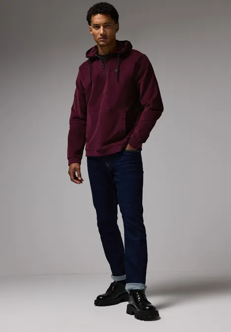 Hoodie en velours côtelé crimson red