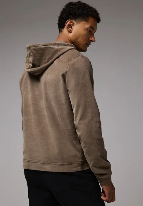 Cord-Hoodie mocha brown