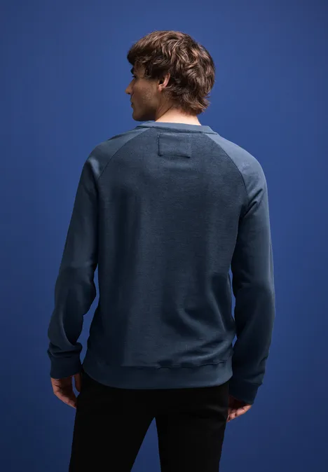 Sweat-shirt avec mélange de structures infinite blue