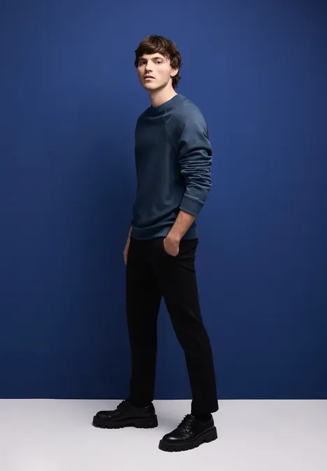 Sweat-shirt avec mélange de structures infinite blue