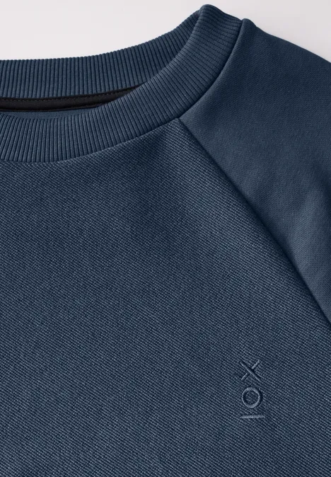 Sweat-shirt avec mélange de structures infinite blue
