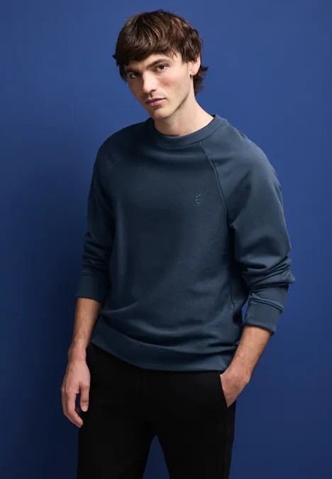 Sweat-shirt avec mélange de structures infinite blue