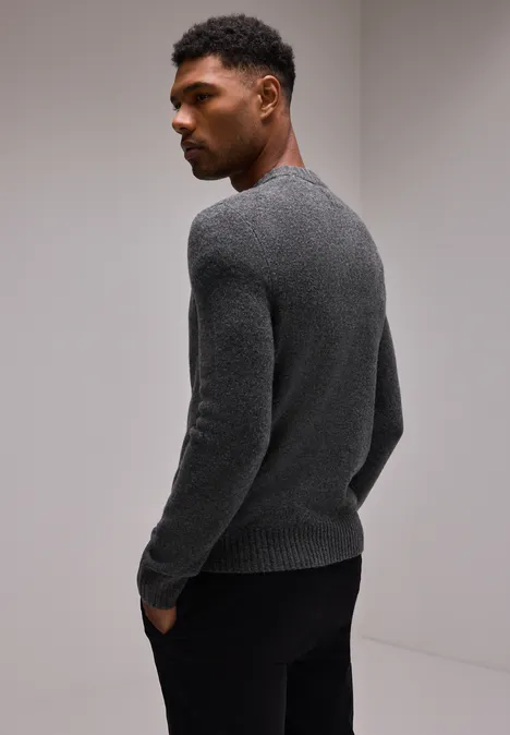 Pull en tricot anthra grey melange