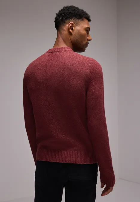 Pull en tricot real red melange