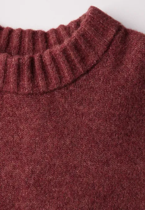 Pull en tricot real red melange