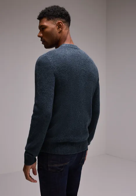 Pull en tricot dark blue melange