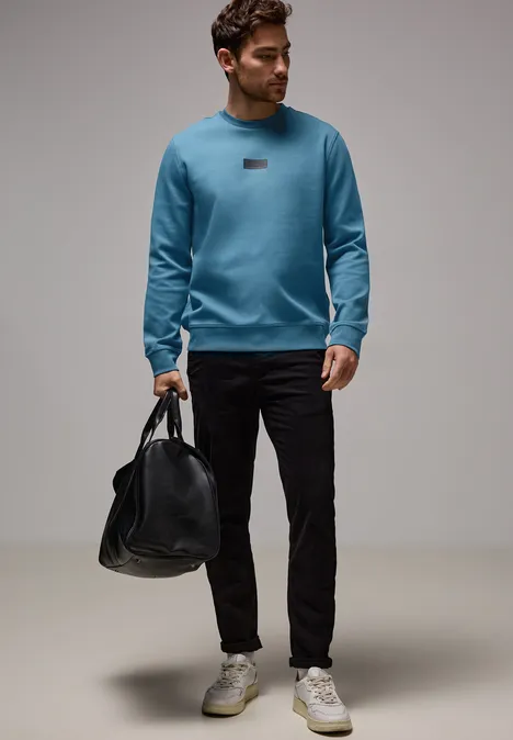 Sweater avec petit imprimé digital blue