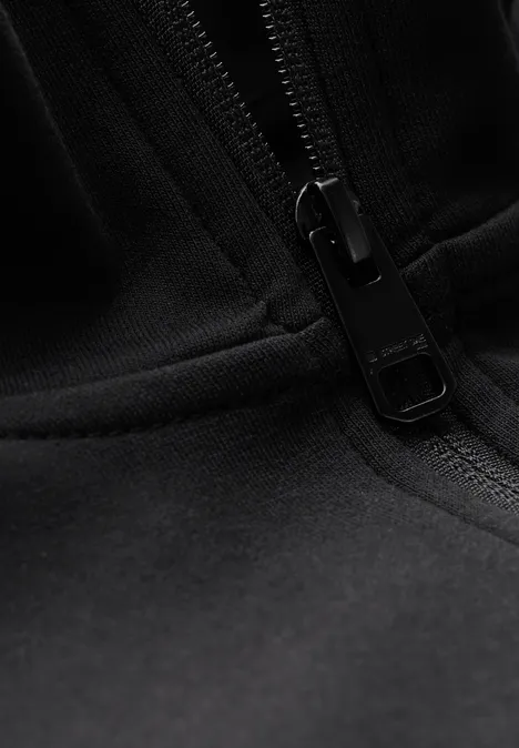 Sweat-shirt à col roulé avec fermeture éclair Black