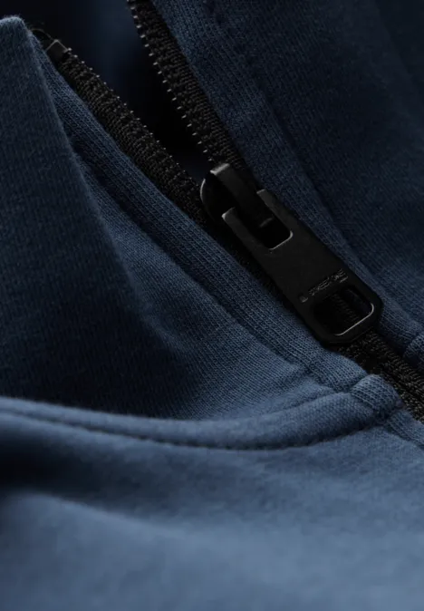 Sweat-shirt à col roulé avec fermeture éclair infinite blue