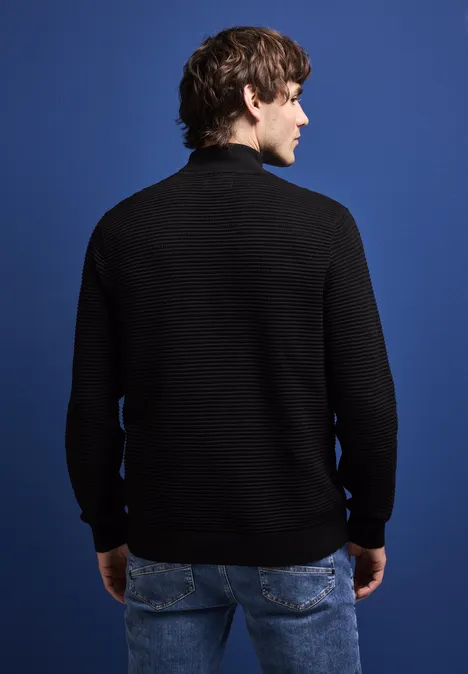 Strukturpullover Black