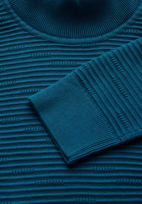 Strukturpullover digital blue
