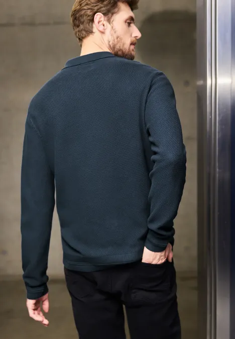 Polo-Strickpullover infinite blue
