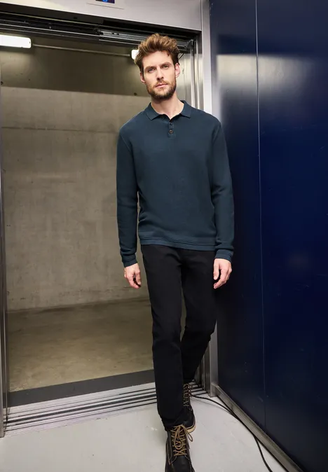 Polo-Strickpullover infinite blue