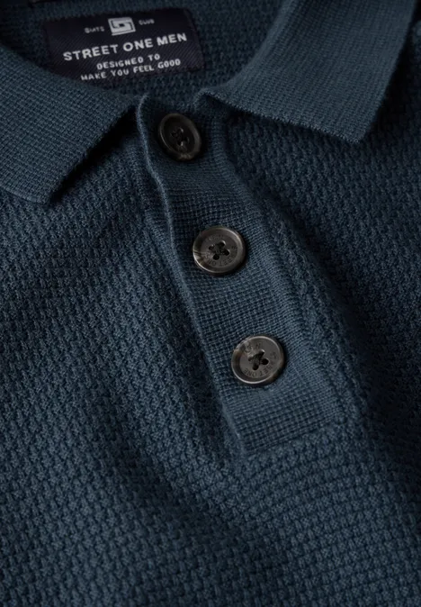 Polo-Strickpullover infinite blue