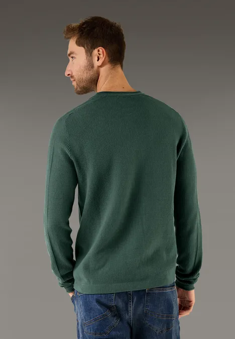 Pullover mit feiner Struktur mineral green