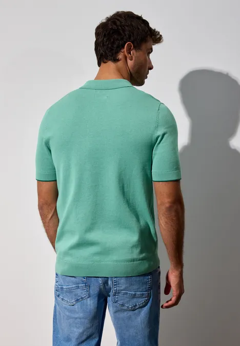 Jersey poloshirt mint green