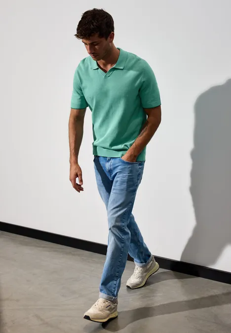 Jersey poloshirt mint green