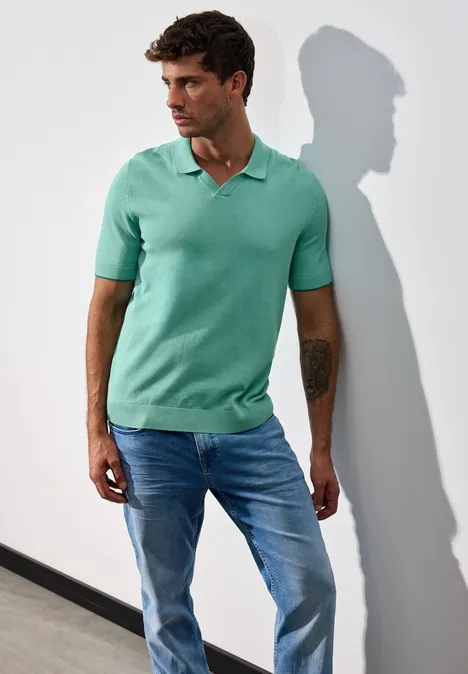 Jersey poloshirt mint green