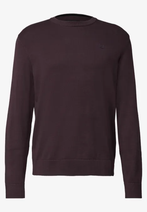 Pull en coton basique bordeaux red