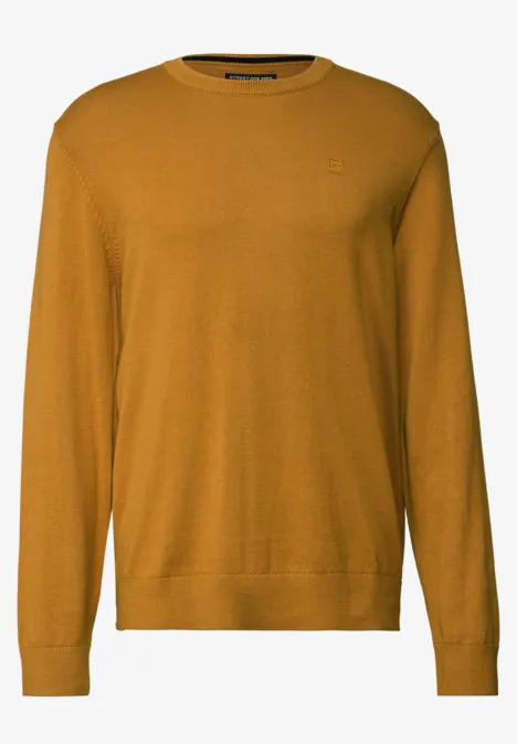 Pull en coton basique golden yellow