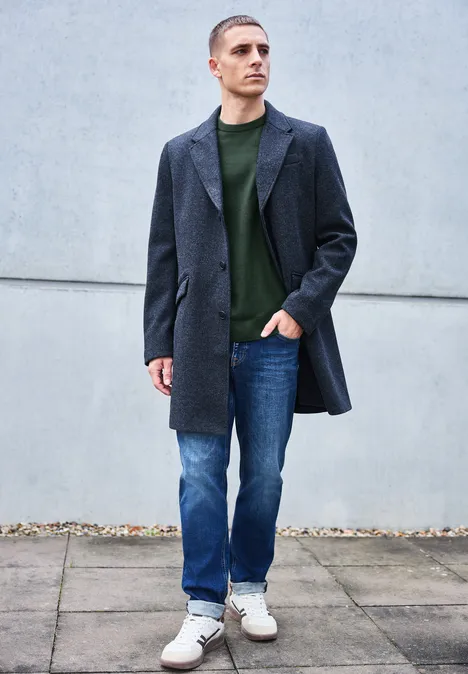 Pull en coton basique soft olive green