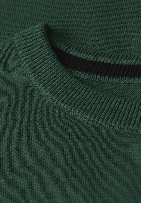 Pull en coton basique soft olive green