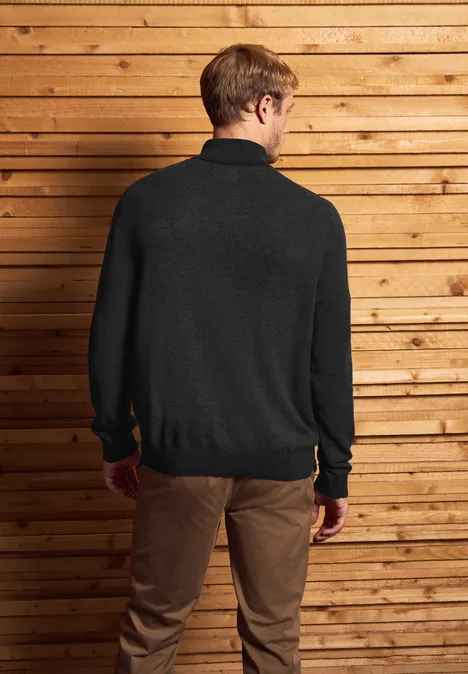 Basic Turtleneck Pullover anthra grey melange