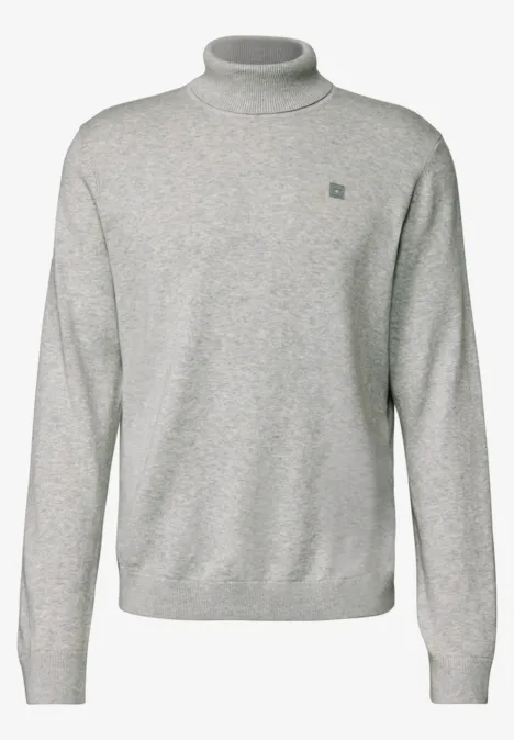 Basic Turtleneck Pullover frost grey melange