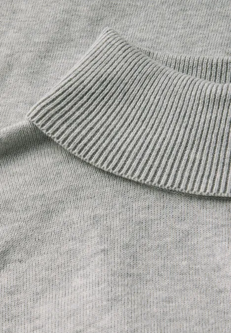 Basic Turtleneck Pullover frost grey melange
